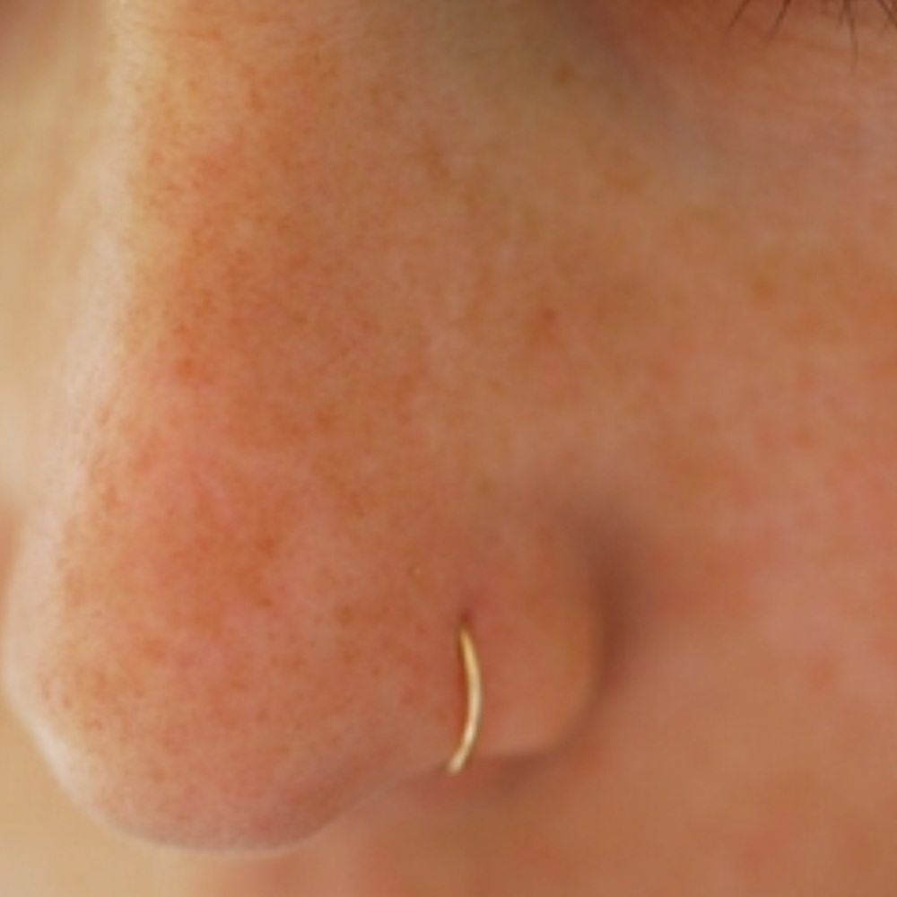 Dainty Gold Plated Nose Hoop (1)